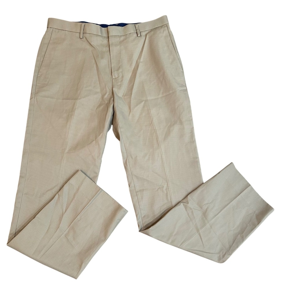 Banana Republic Chinos Mens Khaki Non-Iron Tailored Slim Fit Pants 33/34